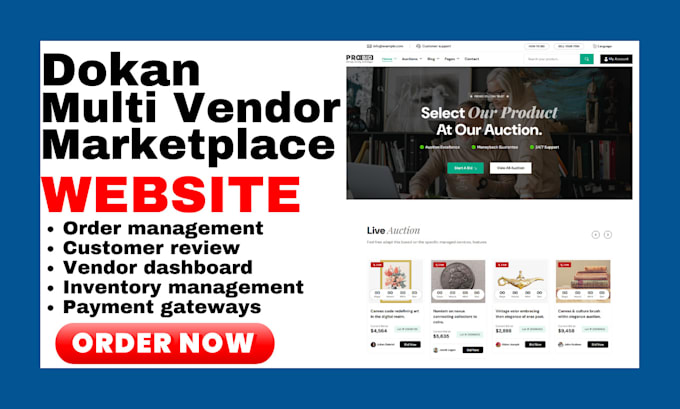 Gig Preview - Build woocommerce multi vendor dokan marketplace wcvendors wcmp