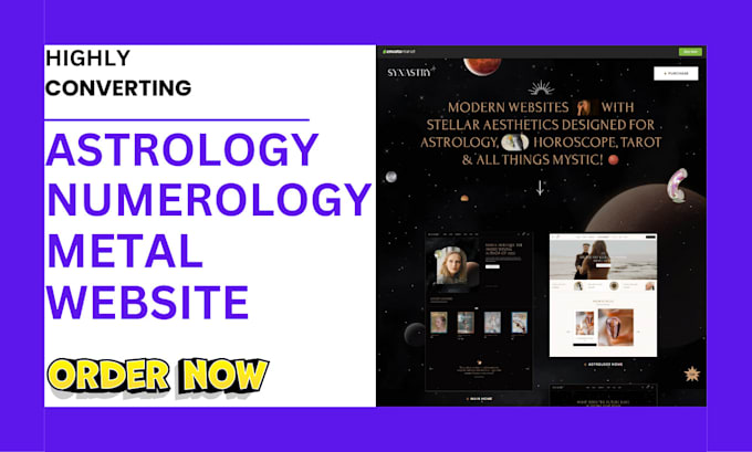 Gig Preview - Design astrology website numerology metal physical reading tarot