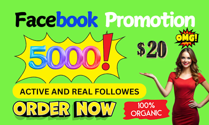 Gig Preview - Get fast 2000 real facebook followers guarantee