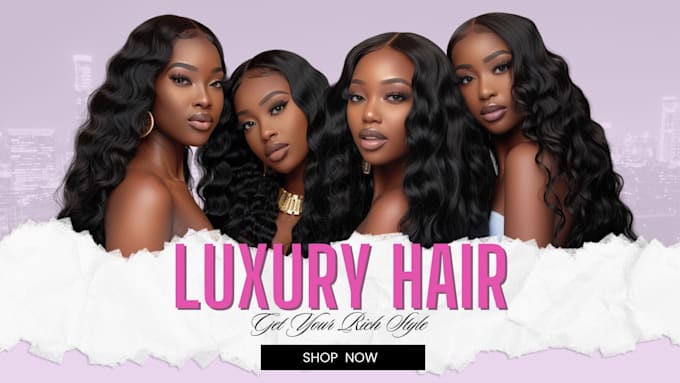 Gig Preview - Hair extension website, hair extension store, hair extension shopify website