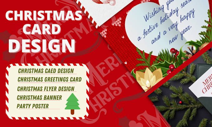 Gig Preview - Create amazing christmas card design, greetings card, holiday, do festive deisgn