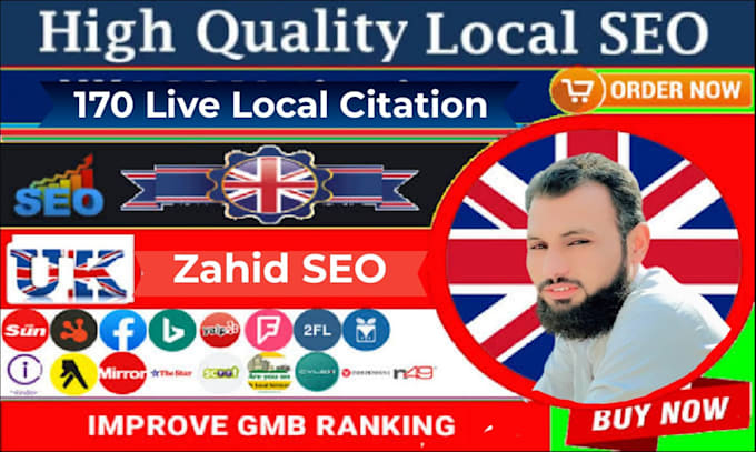 Gig Preview - Boost your google ranking with 170 UK local citations for local SEO