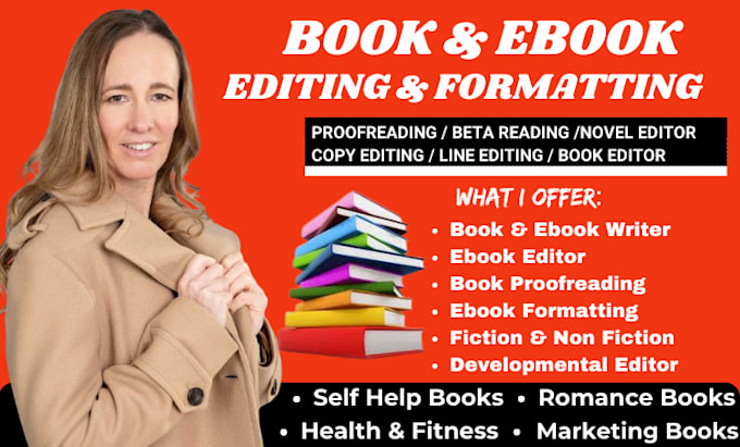 Gig Preview - Ebook writing, ebook ghostwriter, book editing, kindle and paperback formatting