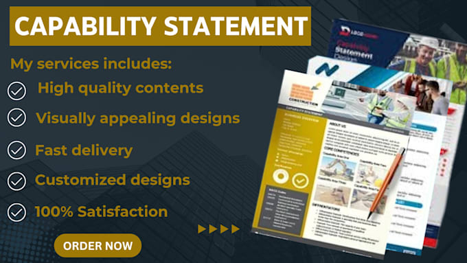 Gig Preview - Design capability statement, winning and federal government capability statement