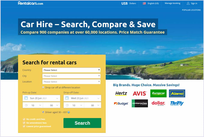 Gig Preview - Build a car rental website for your car rental service