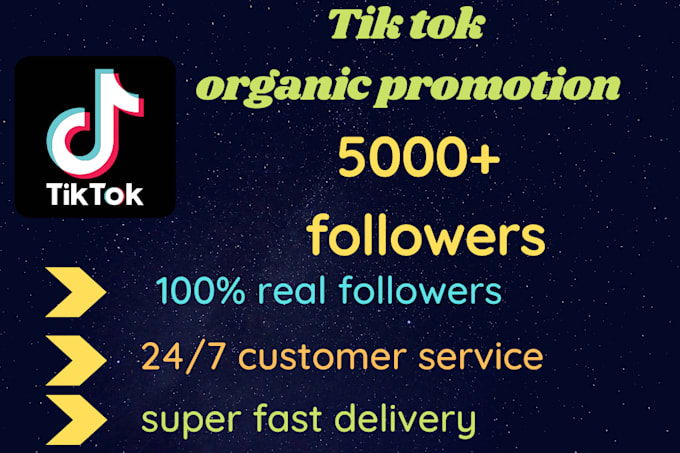 Gig Preview - Do super fast organic tiktok followers growth