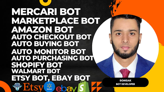 Gig Preview - Create mercari bot, marketplace bot, amazon bot, auto buying bot, ebay etsy bot