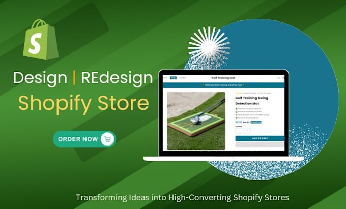 Gig Preview - Design, redesign shopify store, shopify dropshipping store