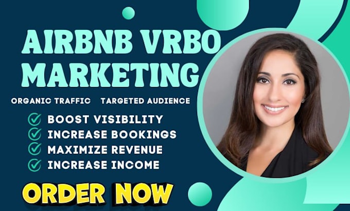 Gig Preview - Promote your airbnb vrbo booking com houfy using social media to boost booking