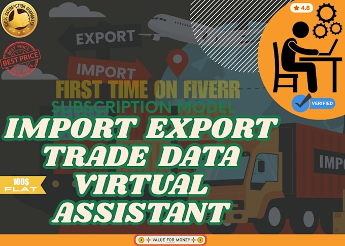 Gig Preview - Provide global import export trade data for 28 days