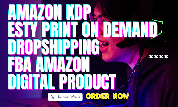 Gig Preview - Make amazon kdp esty print on demand dropshipping fba wholesale digital product