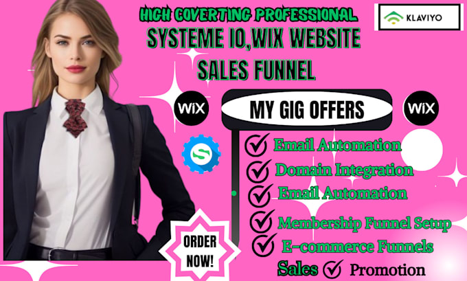 Gig Preview - Design and optimize wix websites and highconverting clickfunnels sales funnel