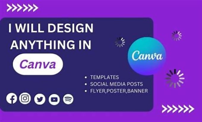 Gig Preview - Design social media posts, logo, flyers or anything in canva