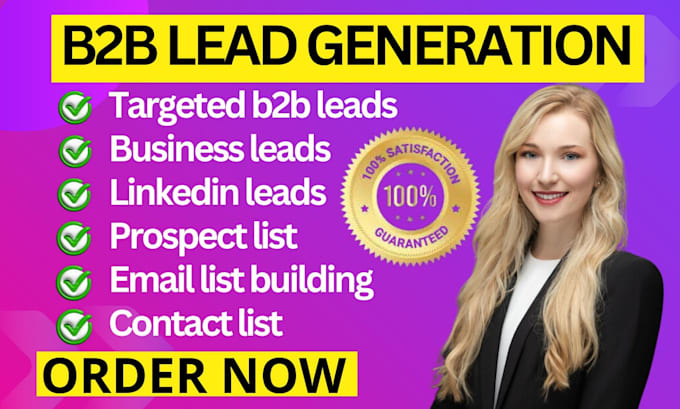 Gig Preview - Provide b2b lead generation linkedin leads and contact list