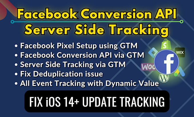 Gig Preview - Fix or setup facebook pixel conversion API with GTM, server side tracking