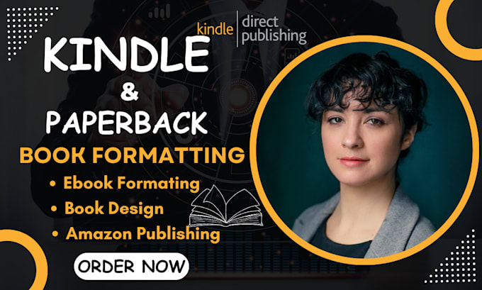 Gig Preview - Format your ebook design for kindle and paperback formatting amazon KDP in canva