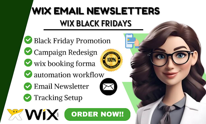 Gig Preview - Redesign wix email newsletters, wix campaigns, wix black fridays