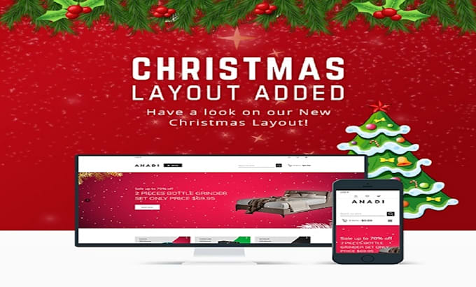 Gig Preview - Christmas shopify store christmas dropshipping store christmas store christmas