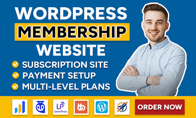 Gig Preview - Build wordpress membership website or subscription website