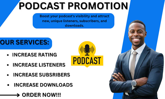 Gig Preview - Promote podcast to increase downloads, subscriber, listener