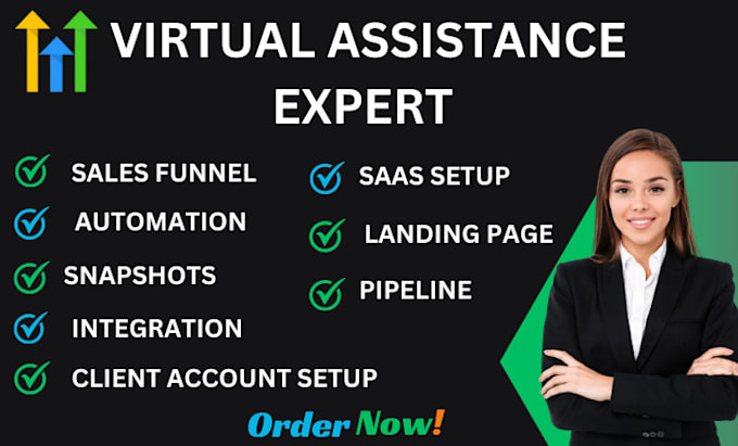 Gig Preview - Gohighlevel virtual assistance automation saas setup ghl