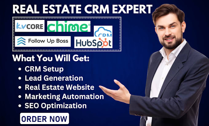 Bestseller - setup kvcore chime crm follow up boss real estate website real estate marketing