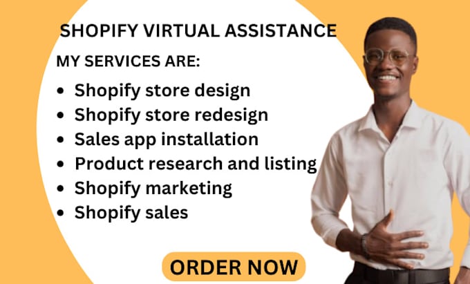 Gig Preview - Be your shopify virtual assistance, shopify marketing for shopify sales