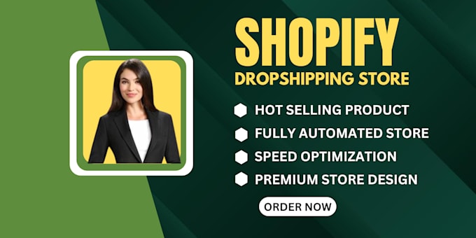 Gig Preview - Design optimize  manage your shopify website dropshipping store