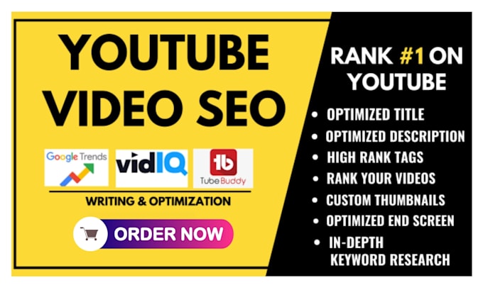 Gig Preview - Be the best youtube SEO expert for quick ranking and growth your channel