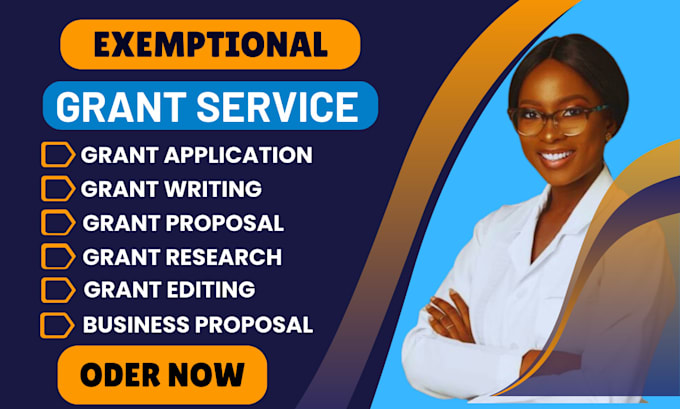 Gig Preview - Do grant application research writing proposal editing business proposal