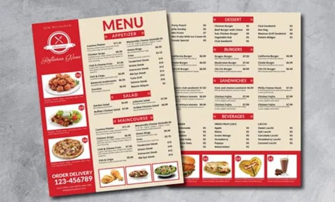 Gig Preview - Design professional restaurant and food menu design