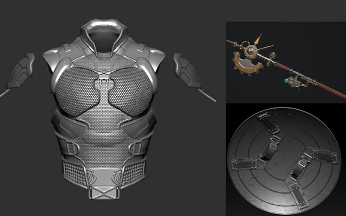 Gig Preview - Sculpt 3d props object model design 3d game asset ready for game or 3d printing