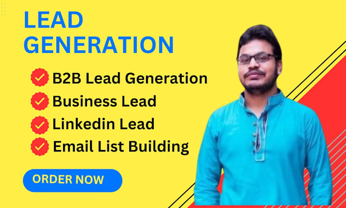 Gig Preview - Do b2b lead generation, linkedin leads and email list building