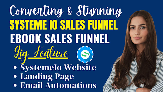 Gig Preview - Build syteme io sales funnel landing page systeme io website systeme io