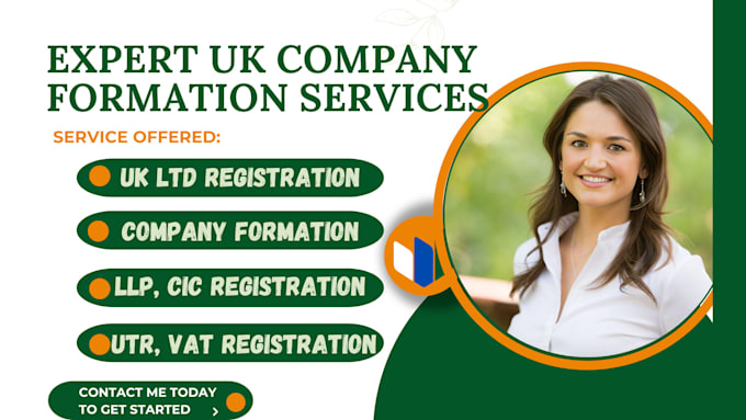 Gig Preview - Incorporate UK ltd, assist with cic registration, llp, cio, utr, vat eori number