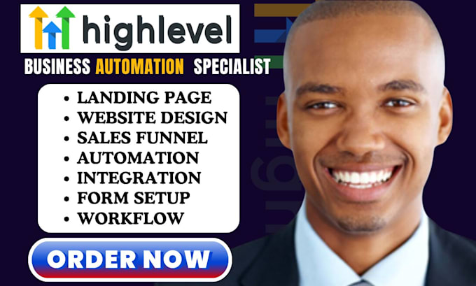 Gig Preview - Design gohighlevel cleaning service website landing page form funnel ghl website