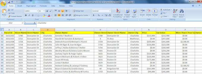 Gig Preview - Create tax delinquent list