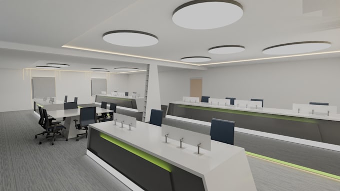 Gig Preview - Do design and 3d rendering for your office, control room etc