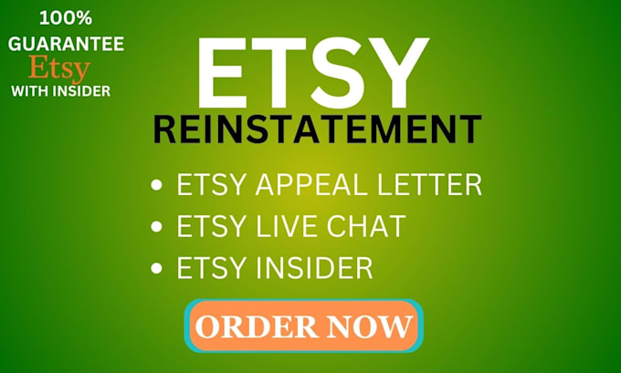 Gig Preview - Provide etsy suspension appeal letter etsy reinstatement