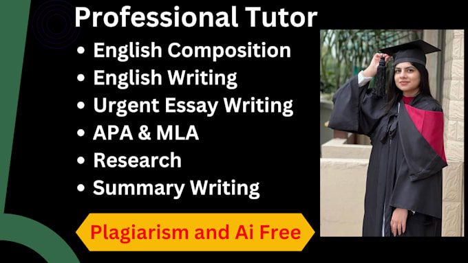 Gig Preview - Do urgent essay writing english composition research summary comprehension