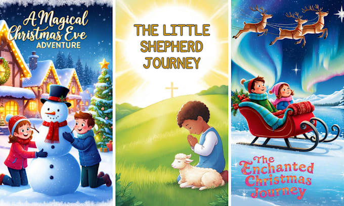 Gig Preview - Create magical christmas children story book and christian illustration