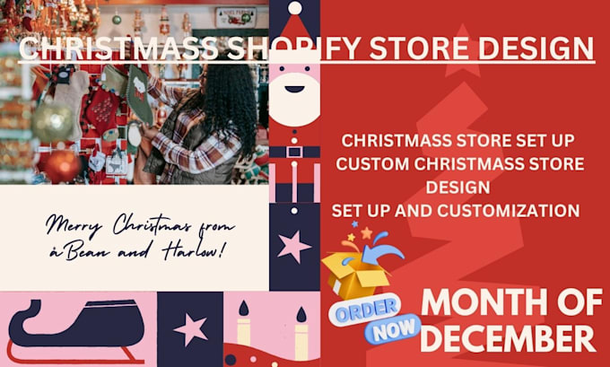 Gig Preview - Design christmass shopify store, christmass dropshipping store