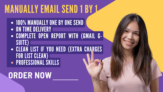 Gig Preview - Send email manually one by one for email marketing