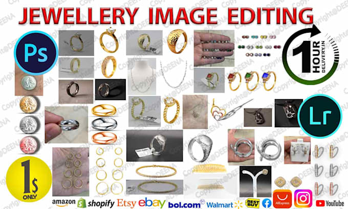 Gig Preview - Edit jewellery image by background,object remove and retouch,enhance