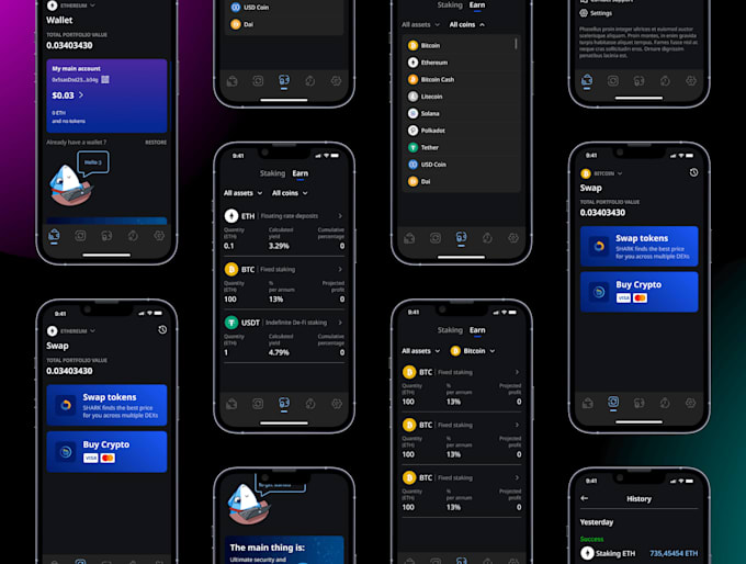 Gig Preview - Do crypto wallet app, wallet app, crypto defi website e wallet app, crypto app