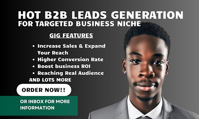 Gig Preview - Generate hot b2b business leads linkedin leads real estate forex leads