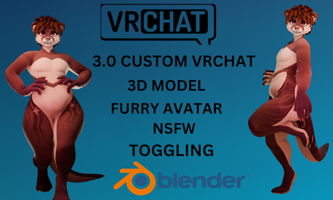 Gig Preview - Custom vrchat avatar ,furry avatar, vrc character, 3d model