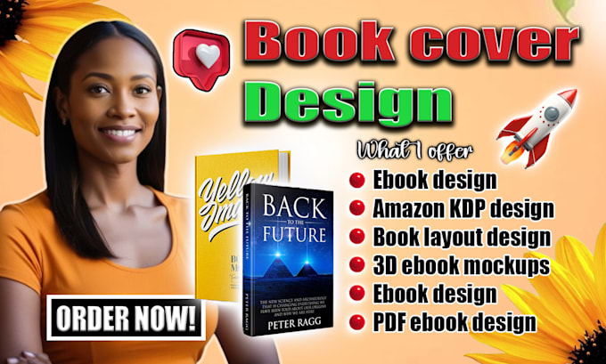 Gig Preview - Do book cover design,book layout design,amazon kdp design,3d ebook mockup