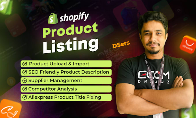 Gig Preview - Do shopify product listing product upload and shopify data entry service