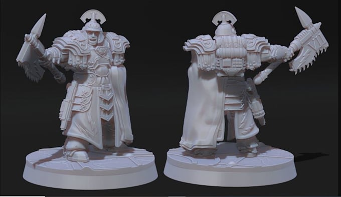 Gig Preview - Design 3d miniatures tabletop game with 3d mask 40 warhammer with 3d face